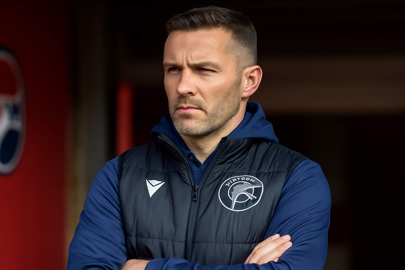 Walsall Head Coach Mat Sadler watches on